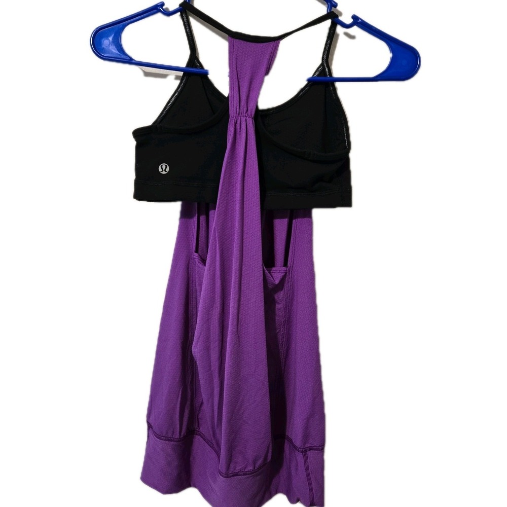 Lululemon No Limits Tank Top Built-In Sports Bra, Racerback Size 4 - Picture 4 of 7